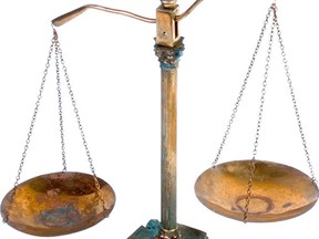 The scales of justice.