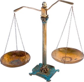 The scales of justice.