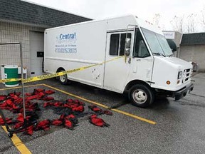 Central Linen Supply is pictured in Windsor, Ont. on Monday, November 12, 2012. The business was the scene of  a fire on Sunday.                  (TYLER BROWNBRIDGE / The Windsor Star)