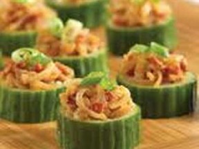 File photo of Bacon and Water Chestnut Cucumber Cups. (Handout)