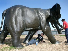 In this file photo, an assortment of pieces in the Odette Sculpture Park were getting a spring spruce up. (Windsor Star files)