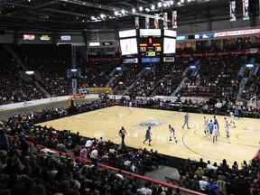 In this file photo, the Windsor Express and the Halifax Rainmen play Friday, Nov. 2, 2012, at the WFCU Centre in Windsor, Ont.     (DAN JANISSE/The Windsor Star)