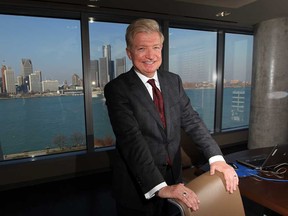 Greg Monforton in his new office space with a spectacular view of the Windsor and Detroit skylines, Thursday November 22, 2012.  (NICK BRANCACCIO/The Windsor Star)