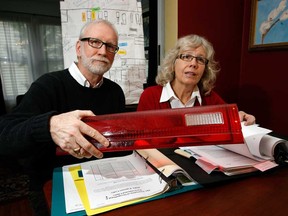 Occupational health researchers Jim Brophy, left, and Margaret Keith, shown here Nov. 13, 2012, in Tecumseh, Ont., have conducted a study linking occupation with breast cancer risks.  Many of the health concerns involve working with plastics. (NICK BRANCACCIO/The Windsor Star)