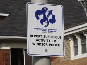 A new Neighbourhood Watch Windsor sign is displayed on Hall Avenue in Windsor, Ontario.  (Windsor Star files)