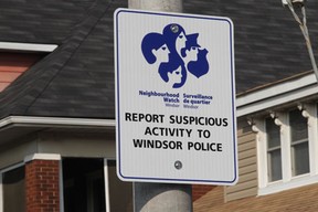 A new Neighbourhood Watch Windsor sign is displayed on Hall Avenue in Windsor, Ontario.  (Windsor Star files)