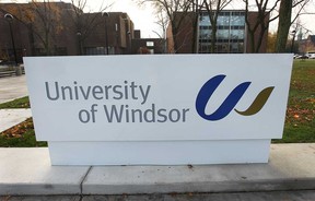 A sign on the University of Windsor campus. (The Windsor Star)