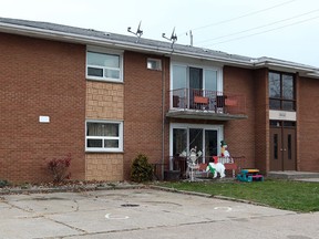 This apartment building at 1505 Westcott Road was the scene of a home invasion on Friday November 30, 2012.  (NICK BRANCACCIO/The Windsor Star)