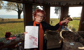 Elsa Koop, 86, has assembled 18 pieces of property around the Wheatley Harbour, November 21, 2012. (NICK BRANCACCIO/The Windsor Star)