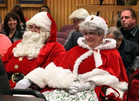 Santa Claus, left, and Jessica Mary Claus were at City Council Monday as members of city council and delegations discuss DWBIA 2012 Winter Fest and parade Monday November 19,  2012.  (NICK BRANCACCIO/The Windsor Star)