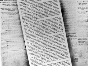 The Record becomes The Border Cities Star in September 1918. The front page contained an announcement by founder and publisher W.F. Herman. (Windsor Star files)