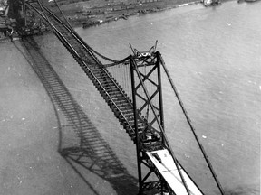 Aerial photo of the construction of the Ambassador Bridge.(Windsor Star-File)