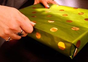 Wrapping a gift. (Postmedia News files)
