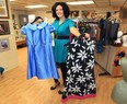 Dee-Dee Shkreli, of Dilly Daisy fashions, with some of her designs.  (DAN JANISSE/ The Windsor Star)