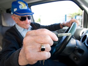 File photo of elderly man about to start his car. (Postmedia News files)