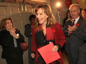 Sandra Pupatello makes an entrance Nov. 8, 2012, in Windsor, Ont. where she announced her candidacy for the Ontario Liberal leadership race. (DAN JANISSE/The Windsor Star)