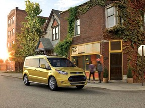 The Transit Connect Wagon is based on Ford's Transit Connect commercial van. It has the high roof of the van but trades its industrial-looking hood for the tapered nose and trapezoid grille of Ford's cars. (AP Photo/Ford, Steve Petrovich)