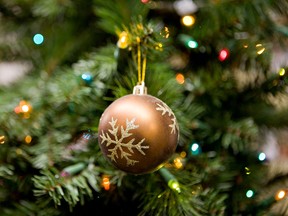 An ornament hangs from a Christmas tree. (Bloomberg files)