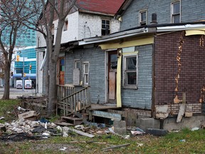 The back of a vacant house at 533 Chatham Street east is pictured Tuesday, Nov. 22, 2011.  The City has plans to demolish many homes throughout the city that have become vacant or derelict.   (DAX MELMER/The Windsor Star)