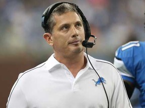 Lions head coach Jim Schwartz talks with NFL referee Walt Coleman during a disputed play against the Houston Texans at Ford Field on November 22, 2012 in Detroit, Michigan. The Texans defeated the Lions 34-31. (Photo by Leon Halip/Getty Images)