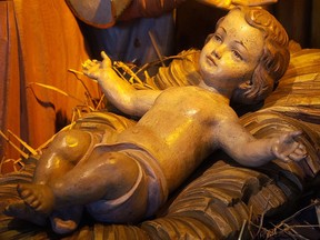 The Baby Jesus in the Nativity display at the downtown Bay in Vancouver. (Postmedia News files)