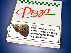 Ontario Medical Association proposed warning label for fatty foods. (The Windsor Star-OMA.org handout)