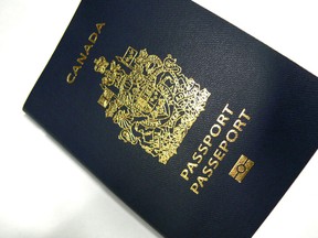 A Canadian passport.