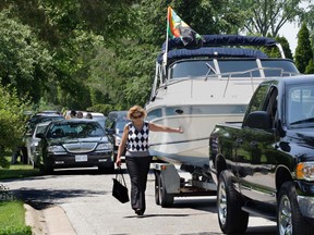 Electrozad part-owner Ron Carrigan's funeral procession in June 2008 included his treasured boat. (Windsor Star file photo)
