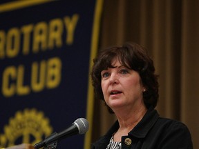 Shelley Awad speaks to the Rotary Club at the Caboto Club in Windsor on Monday, April 9, 2012. Awad spoke to the group about her writing and entrepreneurship.( TYLER BROWNBRIDGE / The Windsor Star)