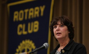 Shelley Awad speaks to the Rotary Club at the Caboto Club in Windsor on Monday, April 9, 2012. Awad spoke to the group about her writing and entrepreneurship.( TYLER BROWNBRIDGE / The Windsor Star)
