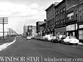 1953- No more detours for Sandwich St. drivers. Motorists who have been winding their way along Chatham, Pitt and Assumption St. for the past four months while the $275,000 Sandwich St. reconstruction program was being carried out. (The Windsor Star-FILE)