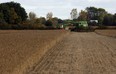 Field of soybean is harvested near Concession 4 and County Road 8 in this 2009 file photo. (NICK BRANCACCIO/The Windsor Star)