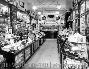 Dec.1946-Tamblyn's Drug store on Ouellette Ave. and Wyandotte St. (The Windsor Star-FILE)