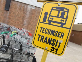 The Tecumseh bus stop at the Tecumseh Mall is pictured in Windsor on January 25, 2012.  (TYLER BROWNBRIDGE / The Windsor Star)