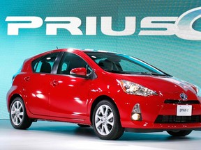 The 2012 Toyota Prius C hybrid is introduced during a press preview at the North American International Auto Show a in Detroit in January 2012. (Bill Pugliano/Getty Images)