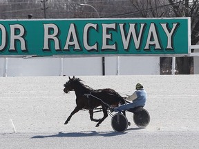 A view of the track at Windsor Raceway where a horse taken through its paces in a sulky, or harness on March 14, 2012. (Dan Janisse / The Windsor Star)