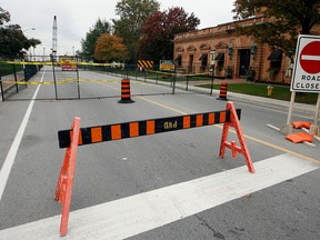 2010 file photo of Riverside Drive East closed for a construction project. (Windsor Star files)