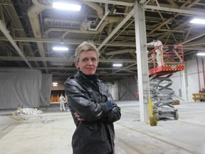 Doug Lepain, general manager of the Windsor Expo Centre on Walker Road, stands in space that is being turned into booths for a weekend trade centre. (Jason Kryk / The Windsor Star)