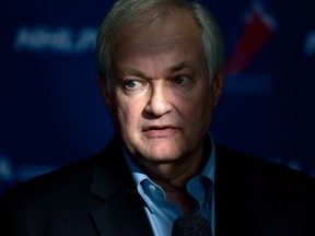 NHLPA executive director Donald Fehr speaks to the media following collective bargaining talks in Toronto in October 2012. NHL players will begin voting Sunday on whether they'll grant their executive board the authority to dissolve the NHL Players' Association. (Canadian Press file)