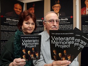 In this file photo, Eva and Dann Bouzide hope to share the Veterans Memories Project of the Windsor Historical Society with schools across Canada. (NICK BRANCACCIO/The Windsor Star)