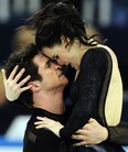 Canada's Tessa Virtue and Scott Moir perform Saturday during the free dance event at the ISU Grand Prix of Figure Skating Final in Sochi. (AFP photo)