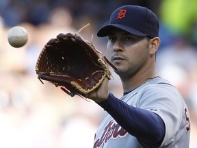 Anibal Sanchez takes the ball to pitch in the sixth inning against the Cleveland Indians at Progressive Field in Cleveland. (Photo by David Maxwell/Getty Images)