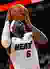 Miami Heat’s LeBron James (6) prepares to shoot against the San Antonio Spurs in the second half of an NBA basketball game on Thursday, Nov. 29, 2012, in Miami. Miami won 105-100. ( AP Photo/Alan Diaz)