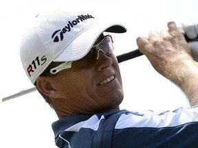 Australia's John Senden tees off on the 6th hole during the Australian Open golf tournament in Sydney, Australia, Thursday, Dec. 6, 2012. (AP Photo/Rob Griffith)