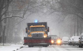 A snow removal truck plows the 900 block of Victoria Avenue is pictured in this file photo.  (DAX MELMER/The Windsor Star)