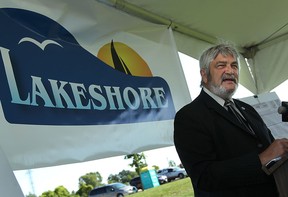 Lakeshore Mayor Tom Bain is seen in this file photo. (Tyler Brownbridge/The Windsor Star)