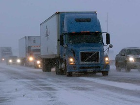 Files: Traffic slows on Hwy 401 near Lakeshore Road 123, Dec. 26, 2012. (Windsor Star files)