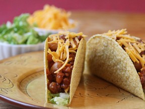Beans, like those contained in tacos, are high in protein and can help flatten your belly and reduce belly (omentum) fat -- the toxin-filled flab that threatens your vital organs. (Adrian Lam / Victoria Times Colonist)