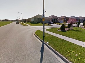 The bus stop at Holburn Street and Spago Crescent in Windsor, Ont. is shown in this Google Maps image. (The Windsor Star)