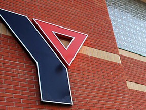 The logo of the downtown Windsor YMCA, located in the Merv Katzman building at 500 Victoria Ave. (Tyler Brownbridge / The Windsor Star)